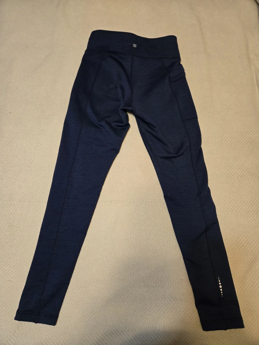 Title Nine Fleece Lined Navy Leggings